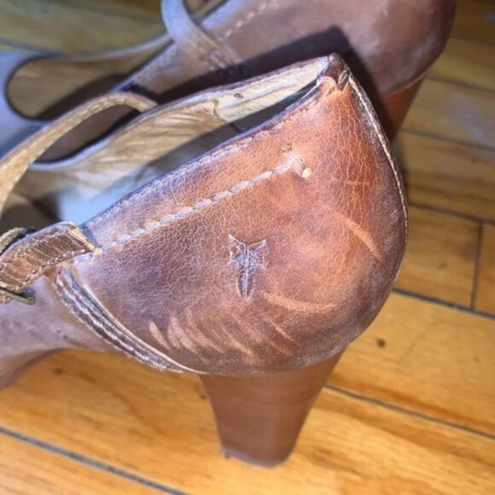 FRYE mary Jane strap slate. Good but we’ll worn condition